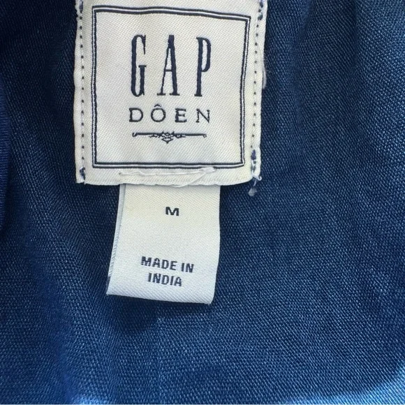 Gap x Doen Blue Eyelet Shift Mini Dress size Medium - Picture 8 of 9